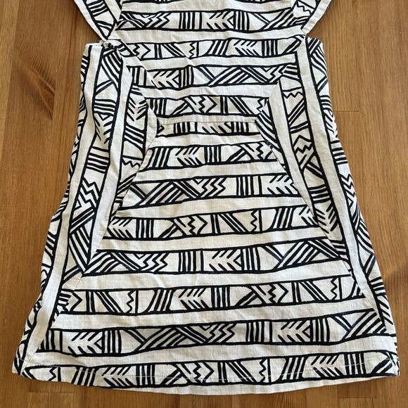GENUINE KIDS OshKosh Toddler Dress 3T Black/White Tribal Print Cotton - Picture 4 of 12